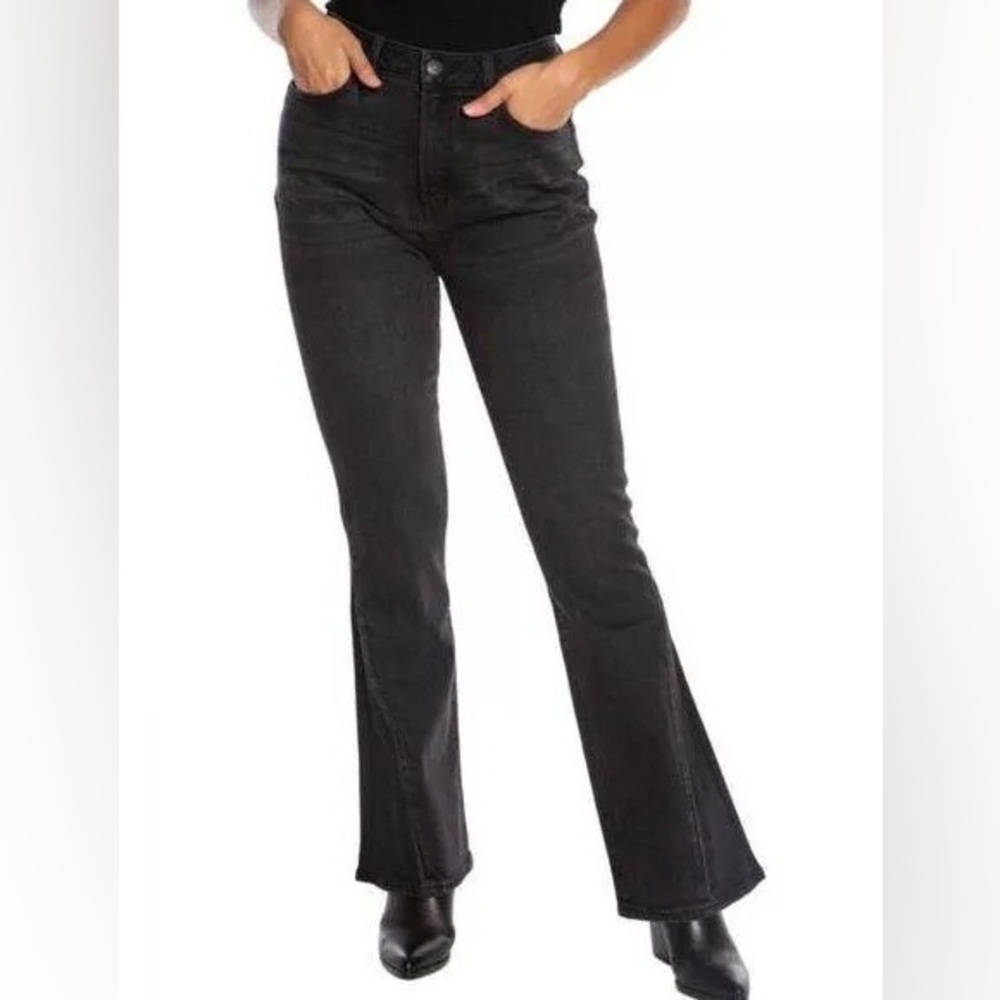 Juicy Couture Black Wash High Rise Malibu Stretch Flare Jeans Retro Y2K SZ 31